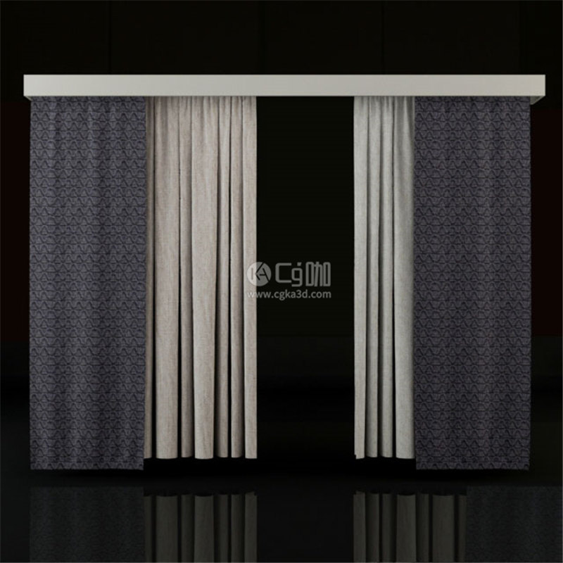CG咖-窗帘模型