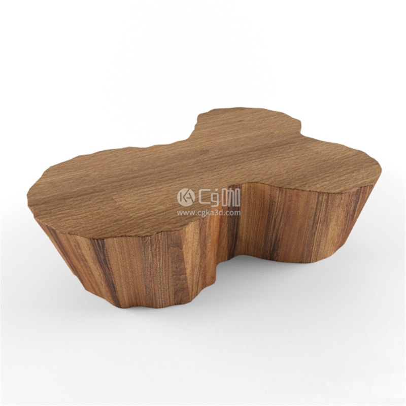 CG咖-原木凳模型