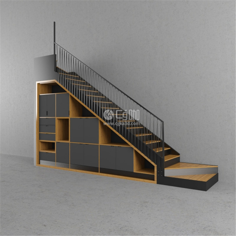 CG咖-楼梯模型柜子模型