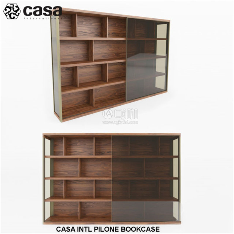 CG咖-柜子模型木柜模型书柜模型