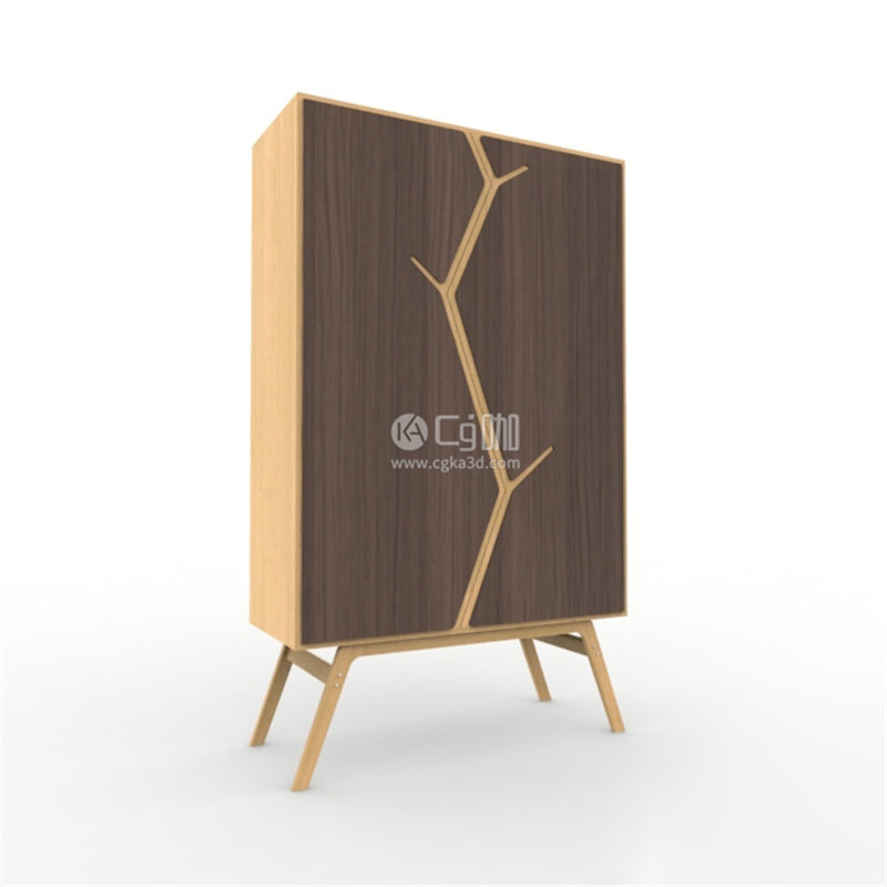 CG咖-木柜模型柜子模型