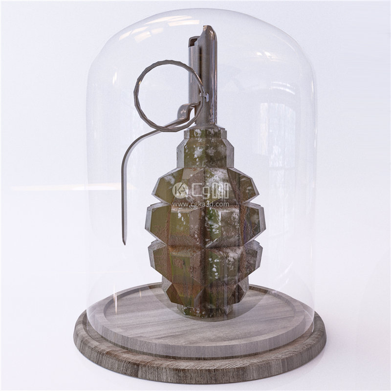 CG咖-玻璃罩模型手榴弹模型