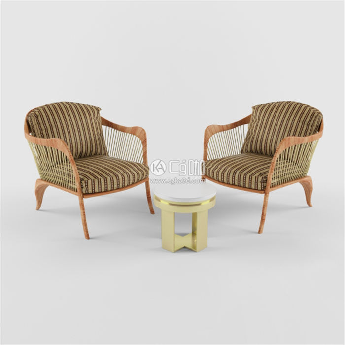 CG咖-沙发椅模型扶手椅模型