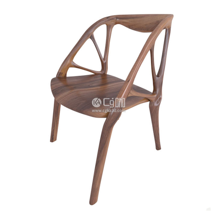CG咖-椅子模型木椅模型靠背椅模型