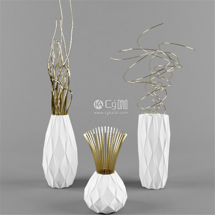 CG咖-花瓶模型摆件装饰模型