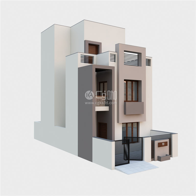 CG咖-房子模型建筑模型房屋模型