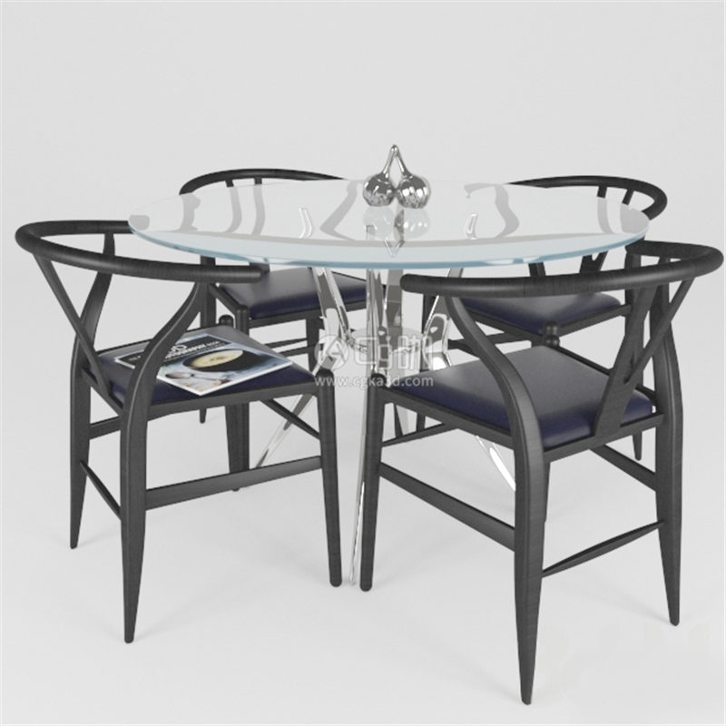 CG咖-餐桌模型餐椅模型扶手椅模型