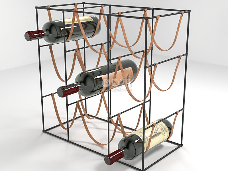 CG咖-红酒模型红酒架模型