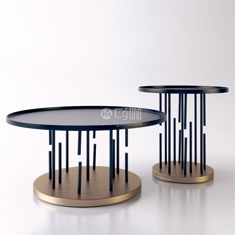 CG咖-圆桌模型桌子模型茶几模型