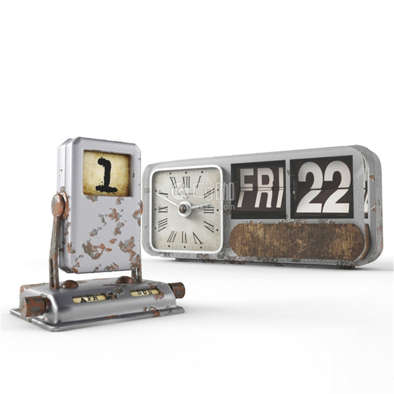 CG咖-旧时钟模型旧日历模型旧钟表模型