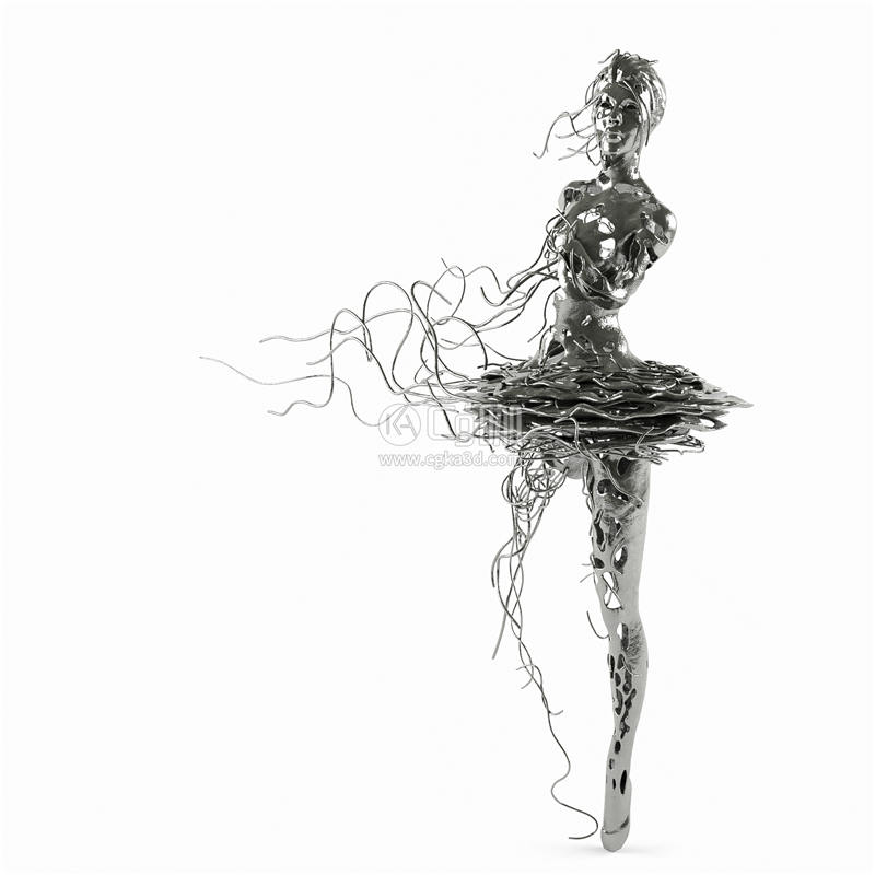 CG咖-芭蕾舞者摆件模型