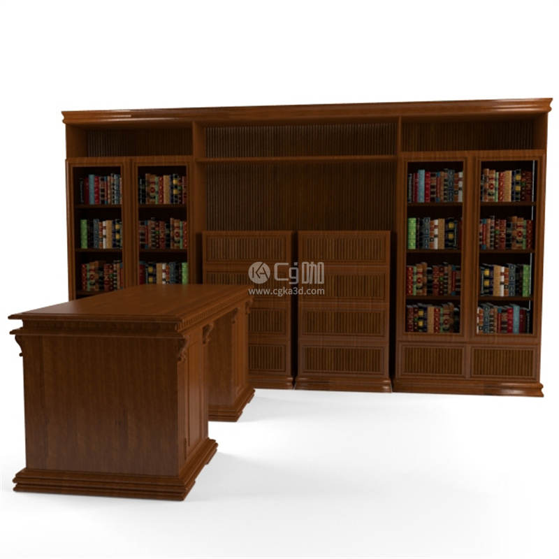 CG咖-书柜模型书本模型书籍模型