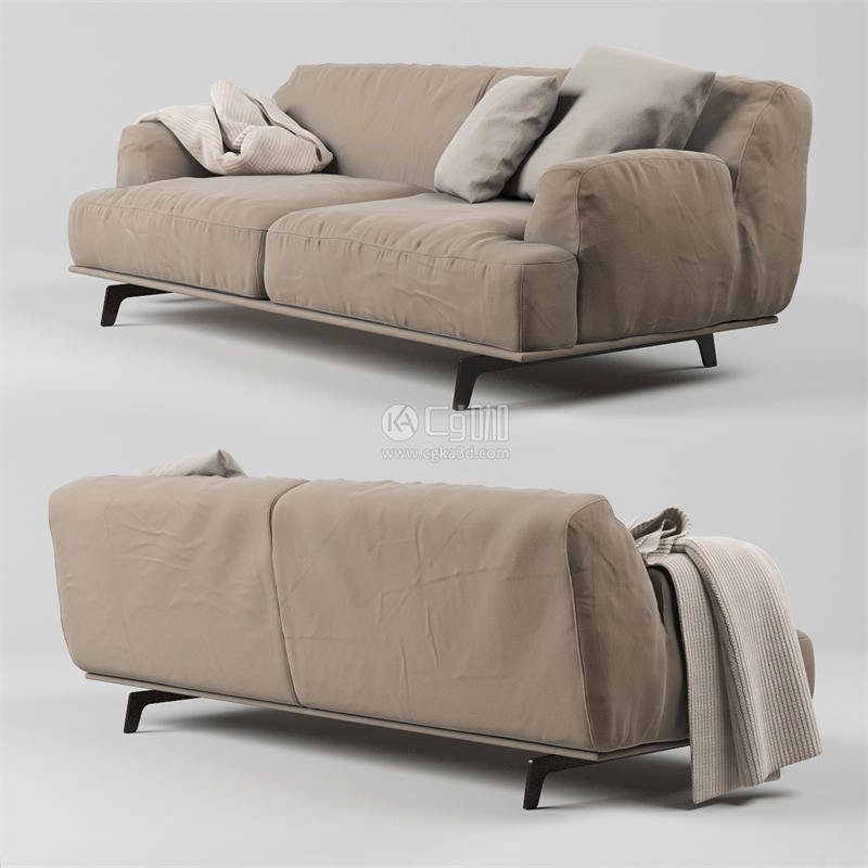 CG咖-沙发模型毯子模型