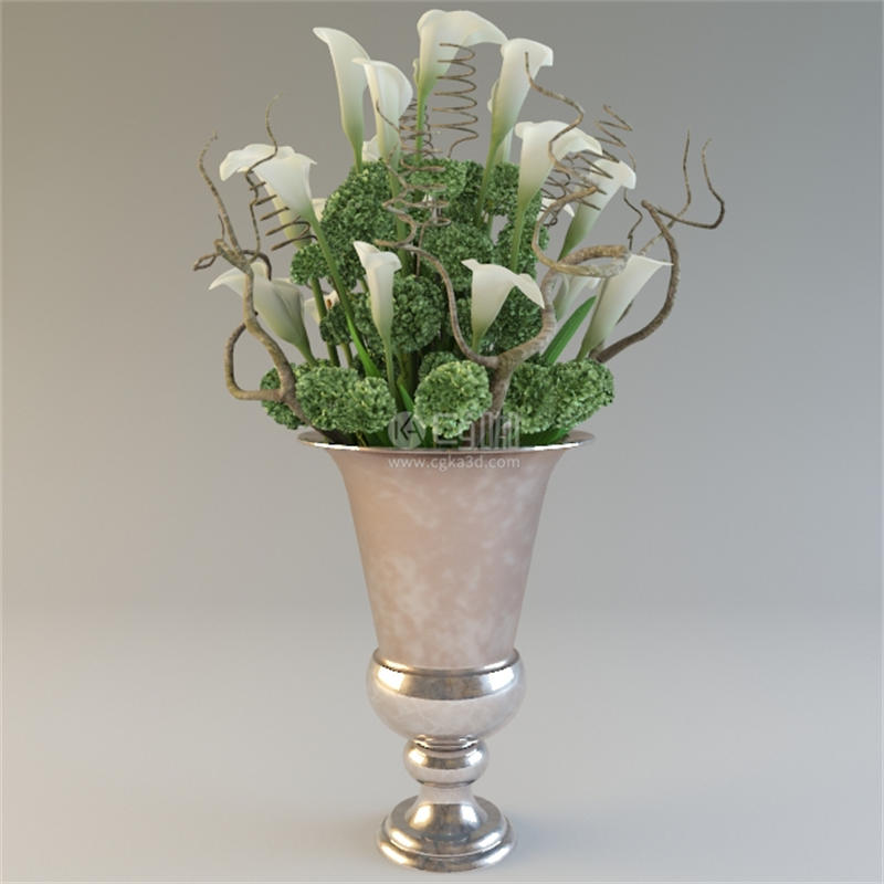 CG咖-花瓶模型鲜花模型花卉模型