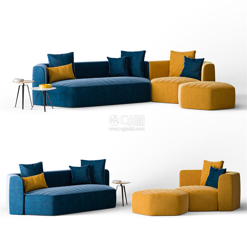 CG咖-沙发模型沙发凳模型
