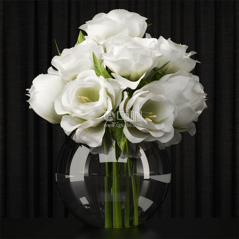 CG咖-鲜花模型花卉模型花瓶模型