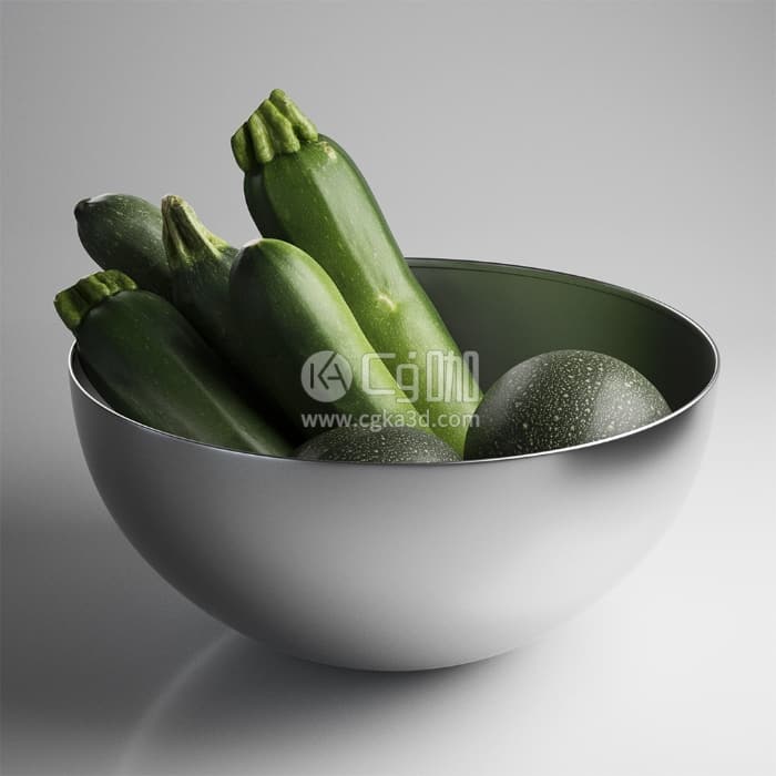CG咖-水果蔬菜黄瓜西葫芦模型
