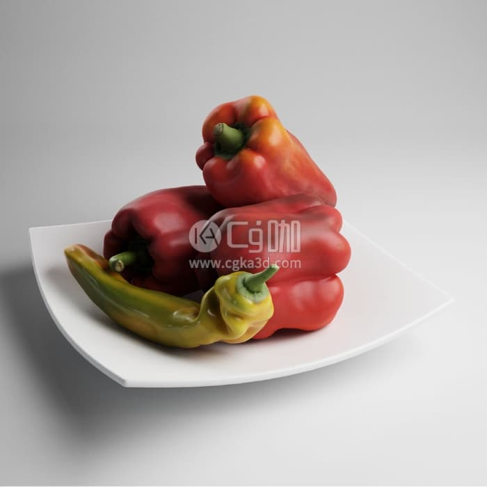 CG咖-蔬菜辣椒模型