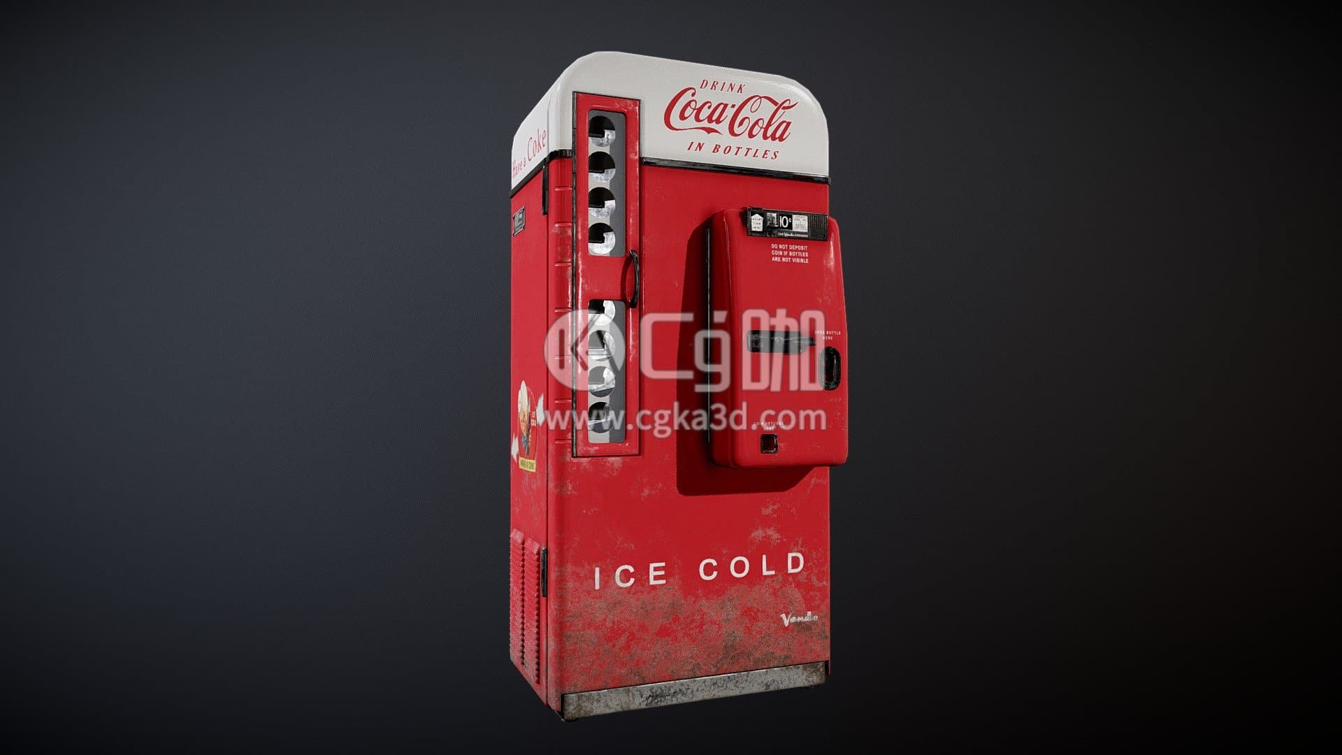 CG咖-blender-可口可乐自动售货机模型