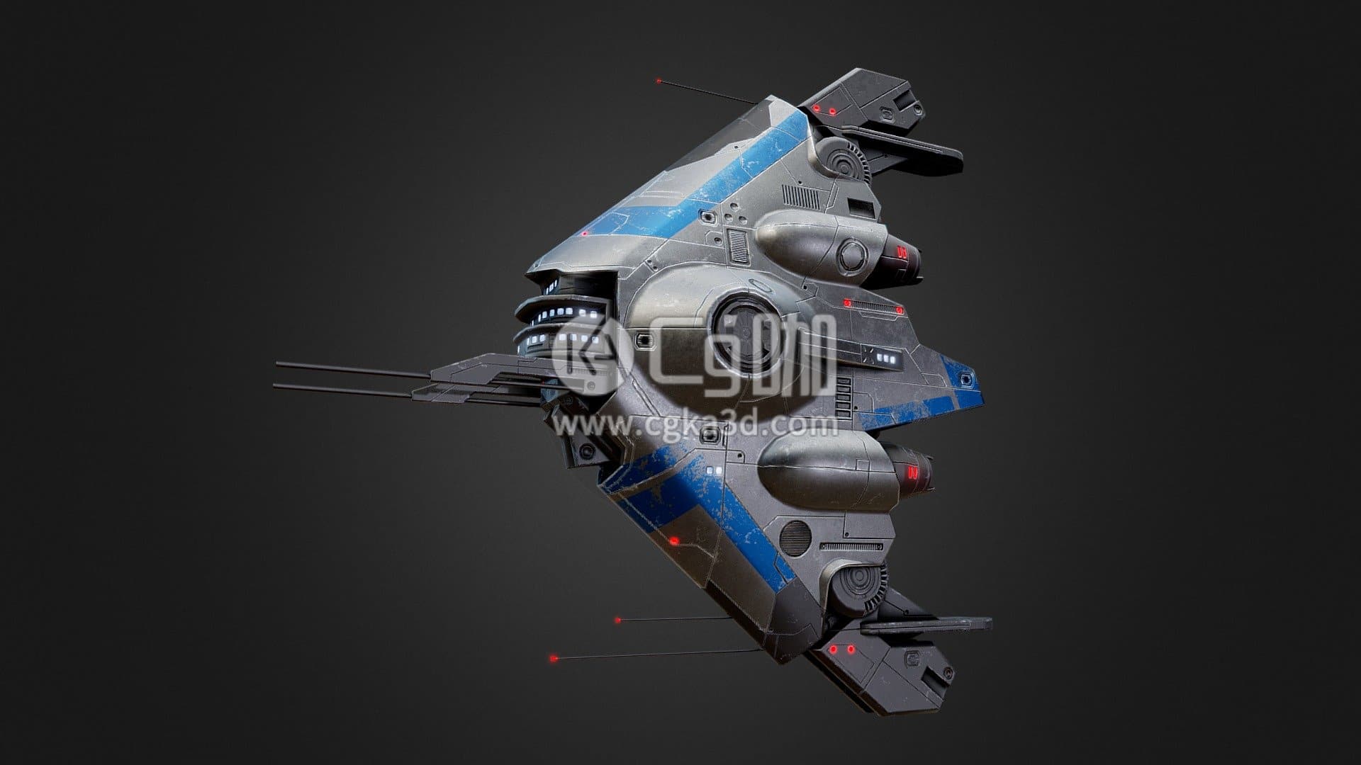CG咖-blender-科幻战机飞机模型