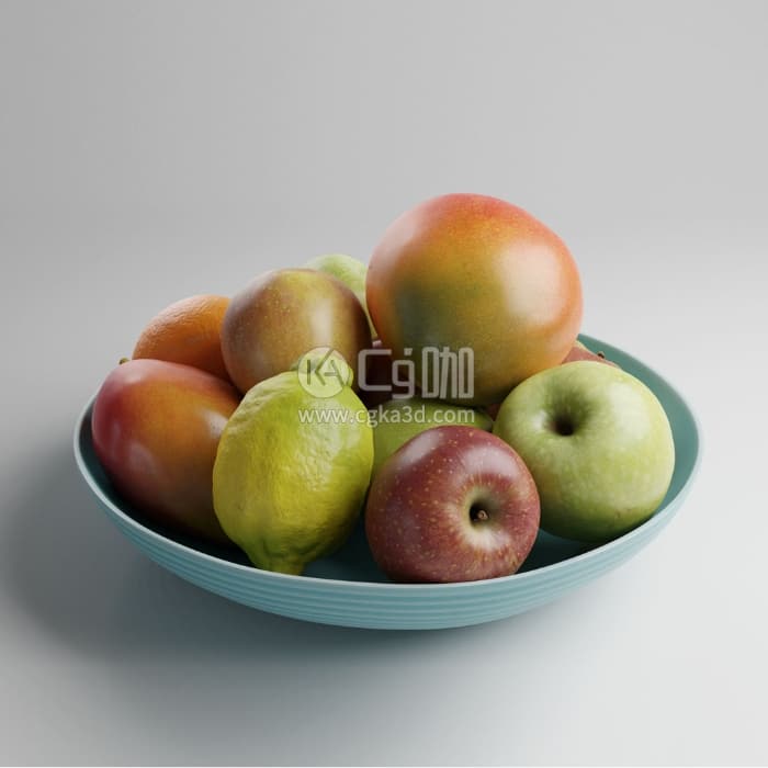 CG咖-水果苹果香梨芒果模型