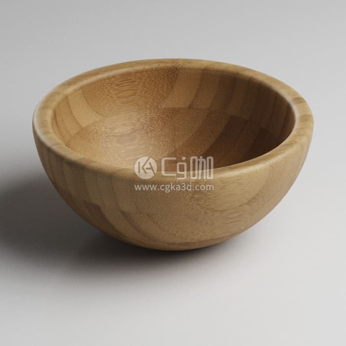 CG咖-木碗模型