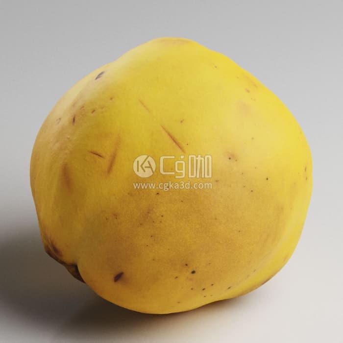 CG咖-水果黄色的梨子模型