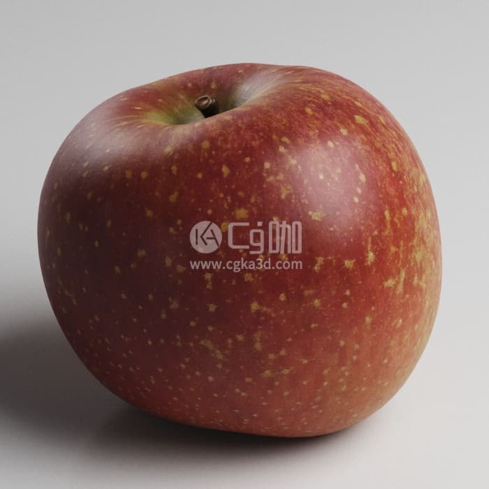 CG咖-Blender水果红苹果模型
