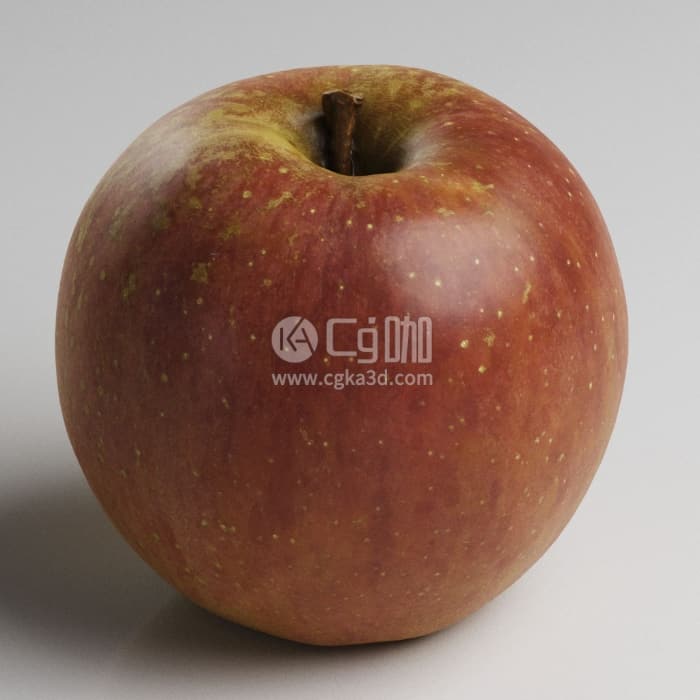 CG咖-Blender水果红苹果模型