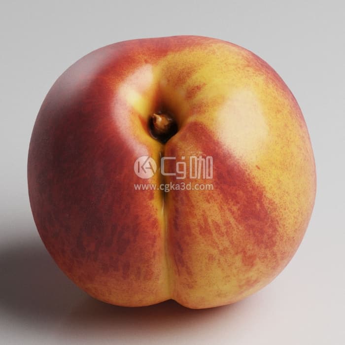 CG咖-Blender水果黄桃模型