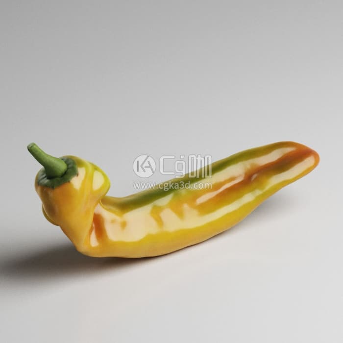CG咖-Blender蔬菜辣椒模型