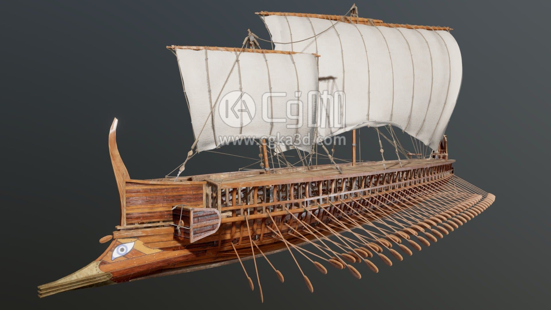 CG咖-blender-帆船模型轮船模型