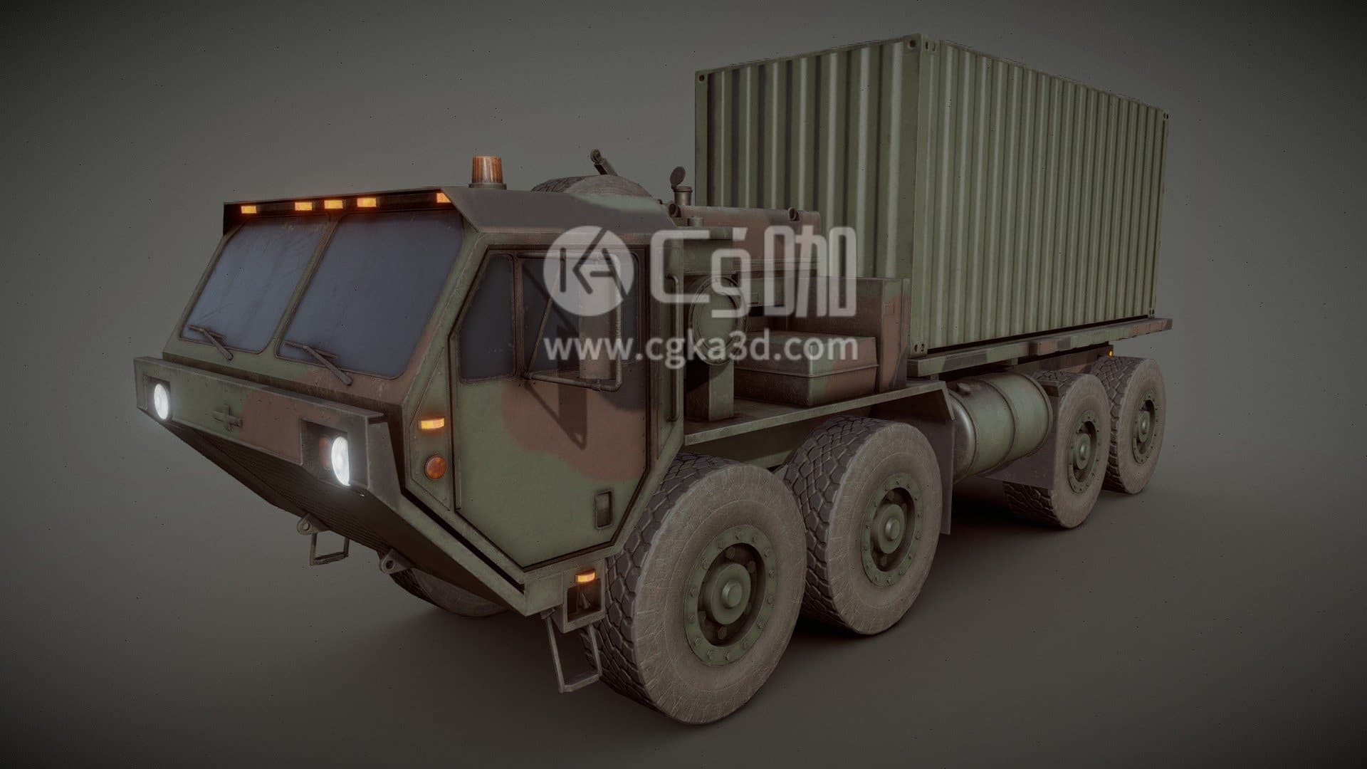 CG咖-blender-重型机动战术卡车模型