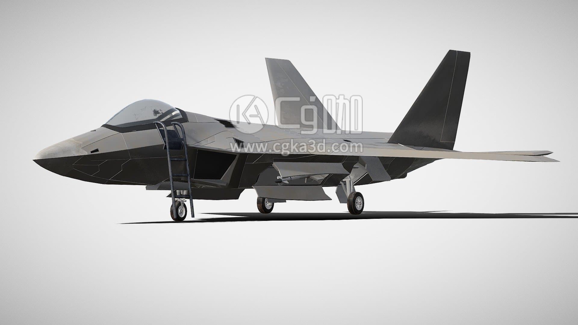 CG咖-blender-F-22猛禽战斗机模型