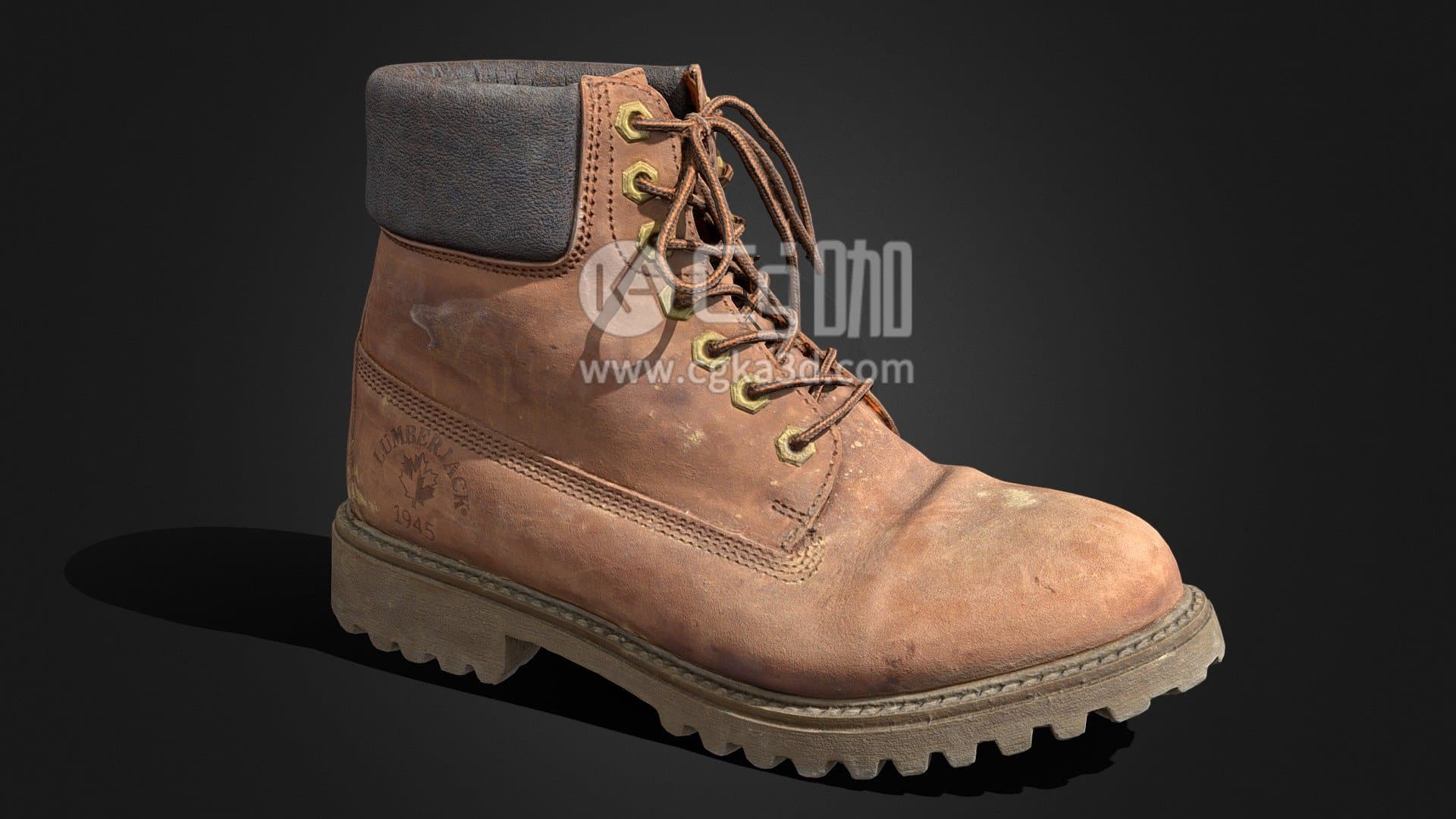 CG咖-blender-伐木工人靴子马丁靴模型
