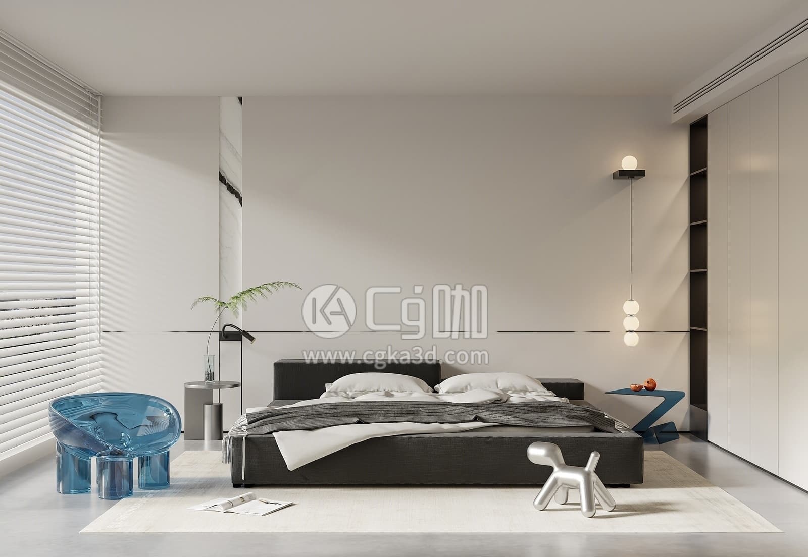 CG咖-blender-客厅卧室场景模型6