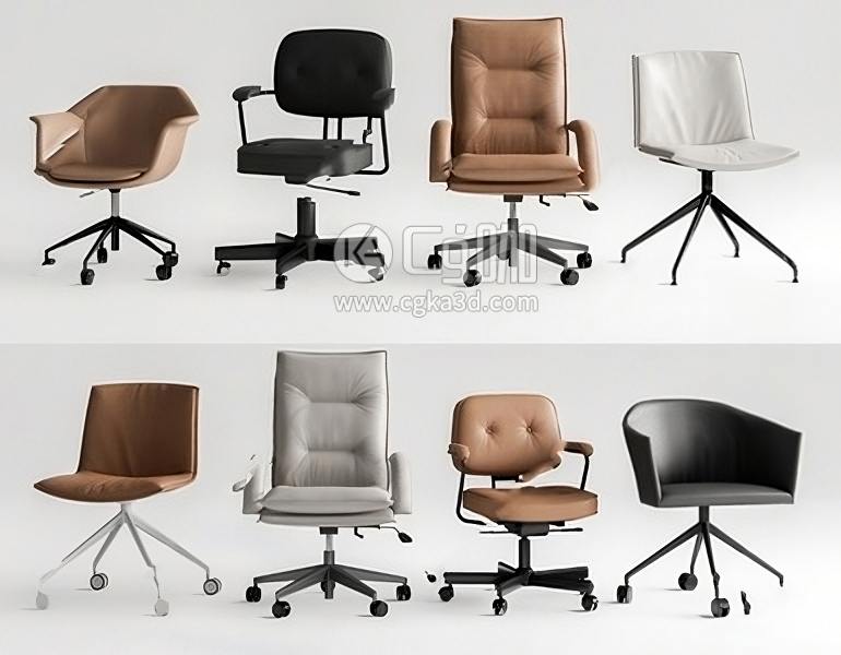 CG咖-blender-办公椅椅子单人椅
