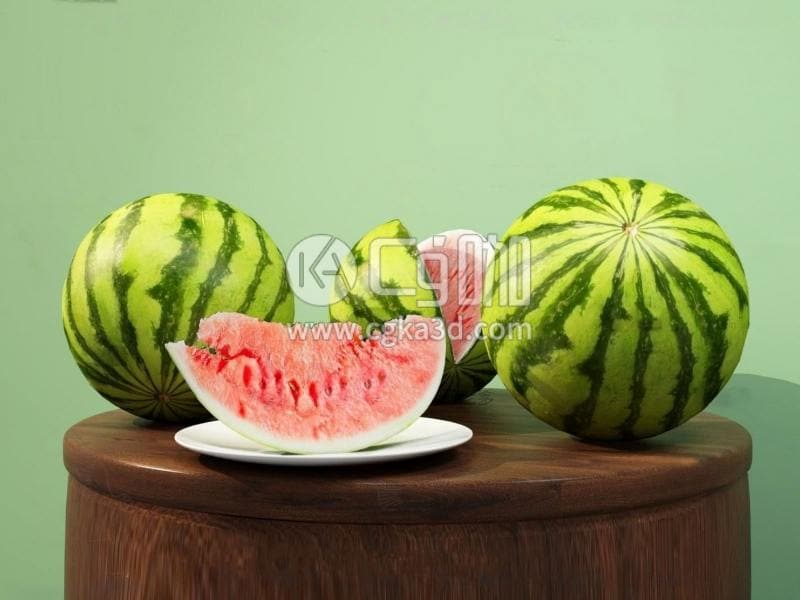 CG咖-blender-食物水果西瓜