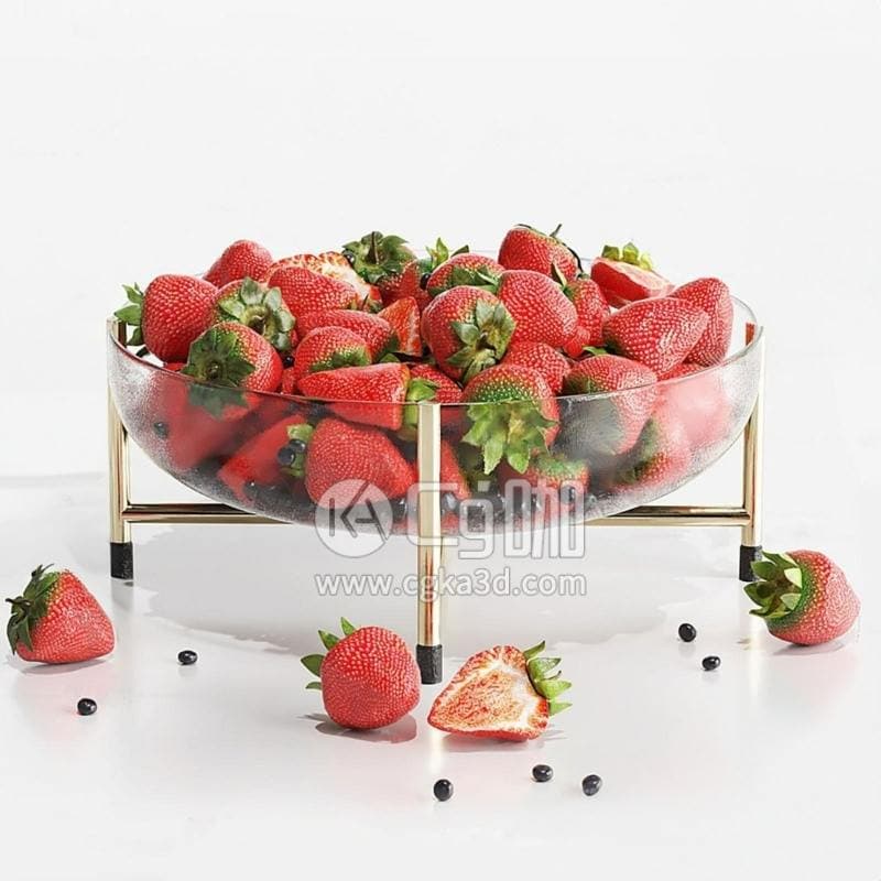 CG咖-blender-水果草莓