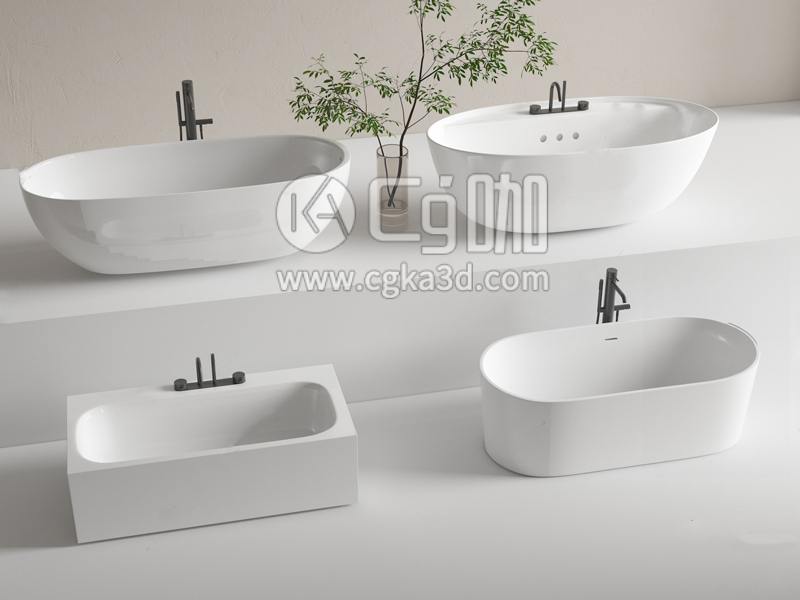 CG咖-blender-洗手池洗手台模型