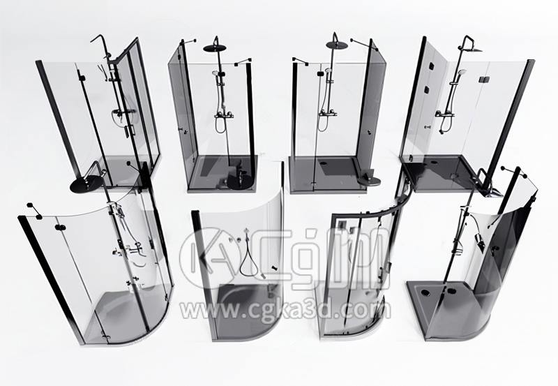 CG咖-blender-淋浴间模型