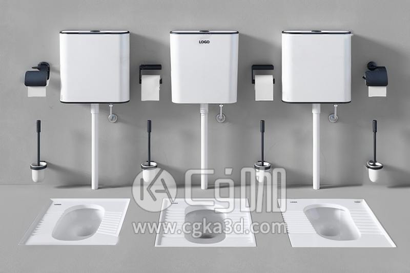 CG咖-blender-厕所水箱模型